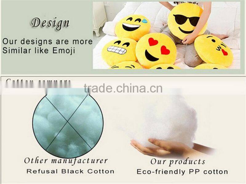 2016 Best selling high quality plush monkey emoji pillow