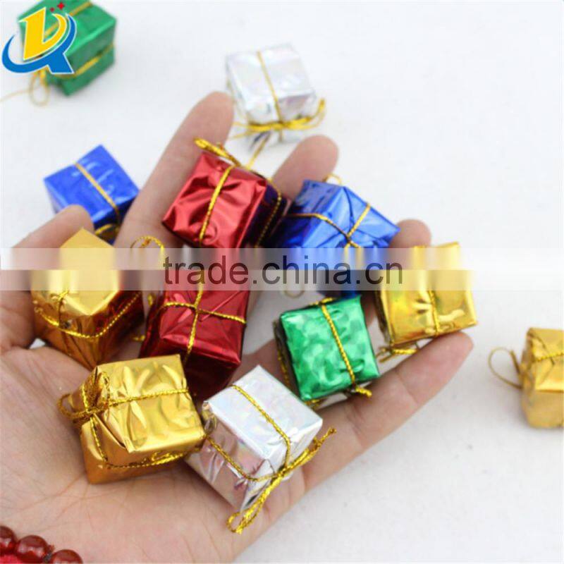 Newest colorful Christmas tree ornaments hanging small gift package