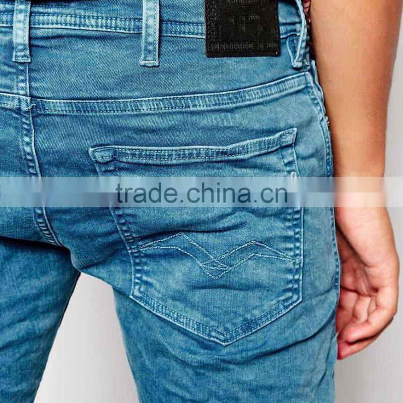 new style boys jeans skinny with all drape style plain jeans