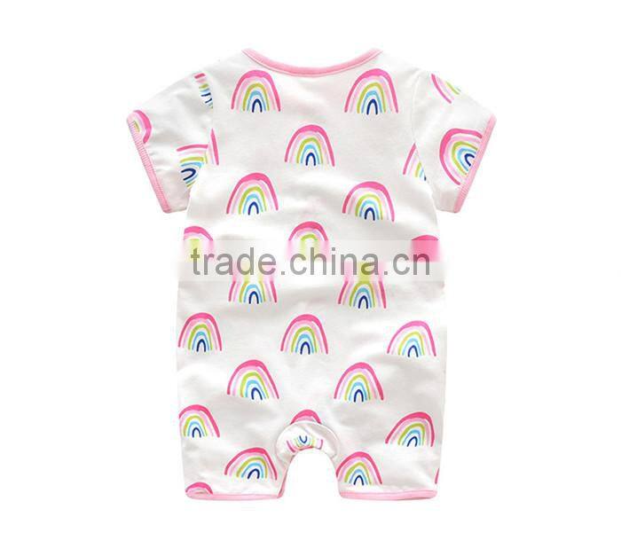 SR-269G Baby Summer 2017 Wholesale Children Clothing USA Baby Girls Rompers Kids Boys Bodysuit Baby Clothes Short Sleeve Romper