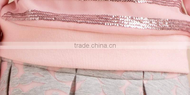 Girls Winter Stripe T Shirt Decorated With Sequins Children's Fleece Pullover Top Designs For Girls