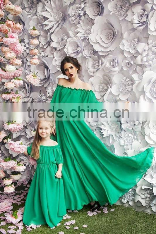 Matching Mother And Me Dresses Family Look Mother And Daughter Dresses Chiffon Maxi Dresses