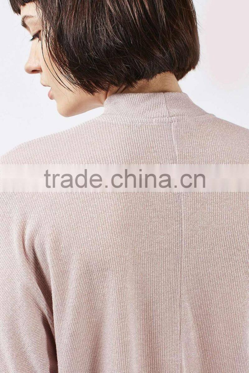 Blank women metallic batwing t-shirt