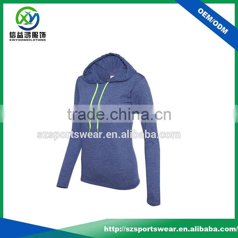 OEM Comfortable Polyester Jersey Lady Hoody Whloesale