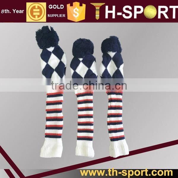 Soft POM POM golf headcover with Custom logo