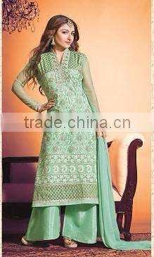 Balck color with zari rich embroidery work all over heavy Designer Semi Stitch Salwar Kameez