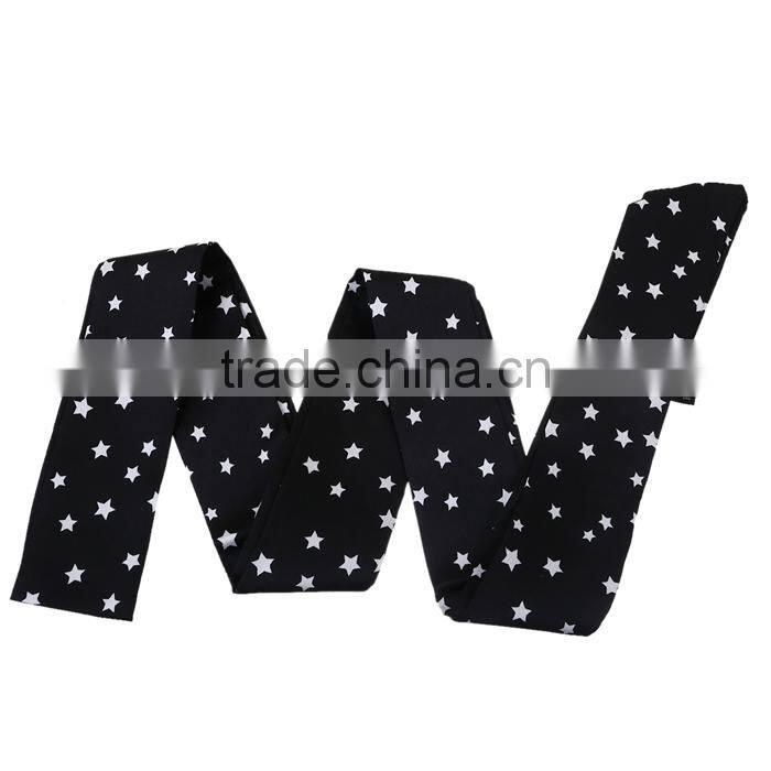 Polyester Multifunction Skinny Scarf Black White Pentagram Star Choker