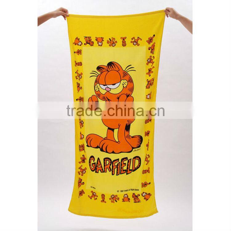 cotton kids children anime velour print beach towels