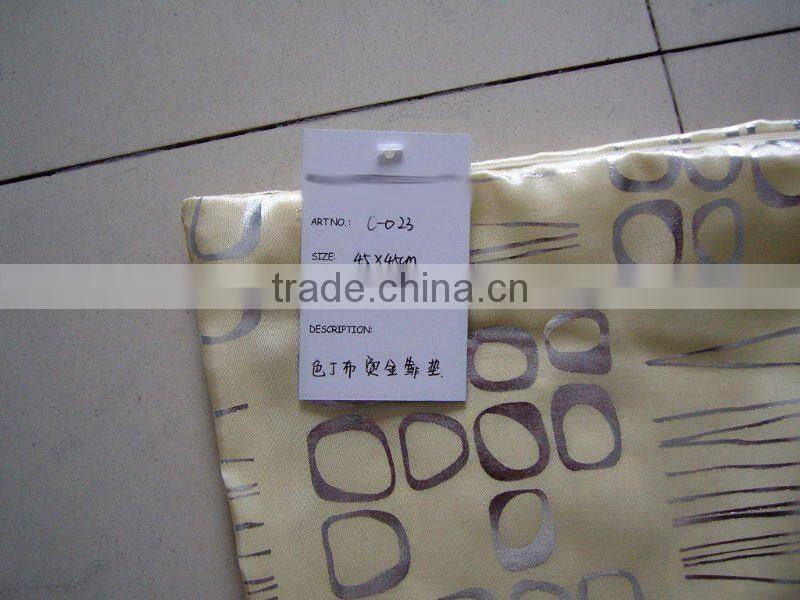 bronzing taffeta cushion