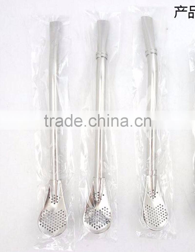 Stainless Steel Yerba Mate Tea Bombilla Straw Coffee Stirrer Drinking Straw