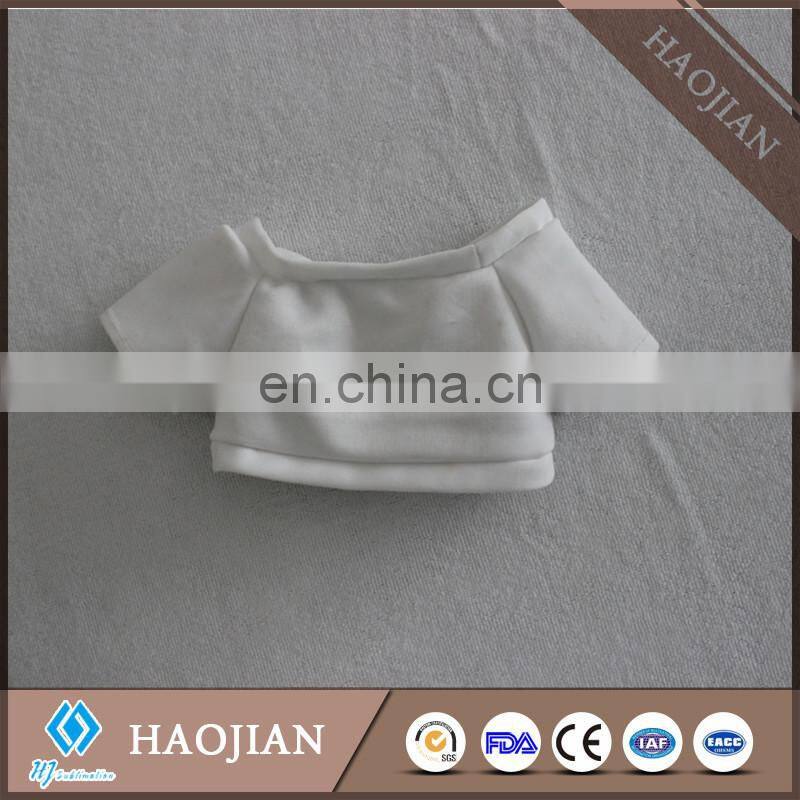 cute plush teddy bear with polyester printable T-shirt for sublimation