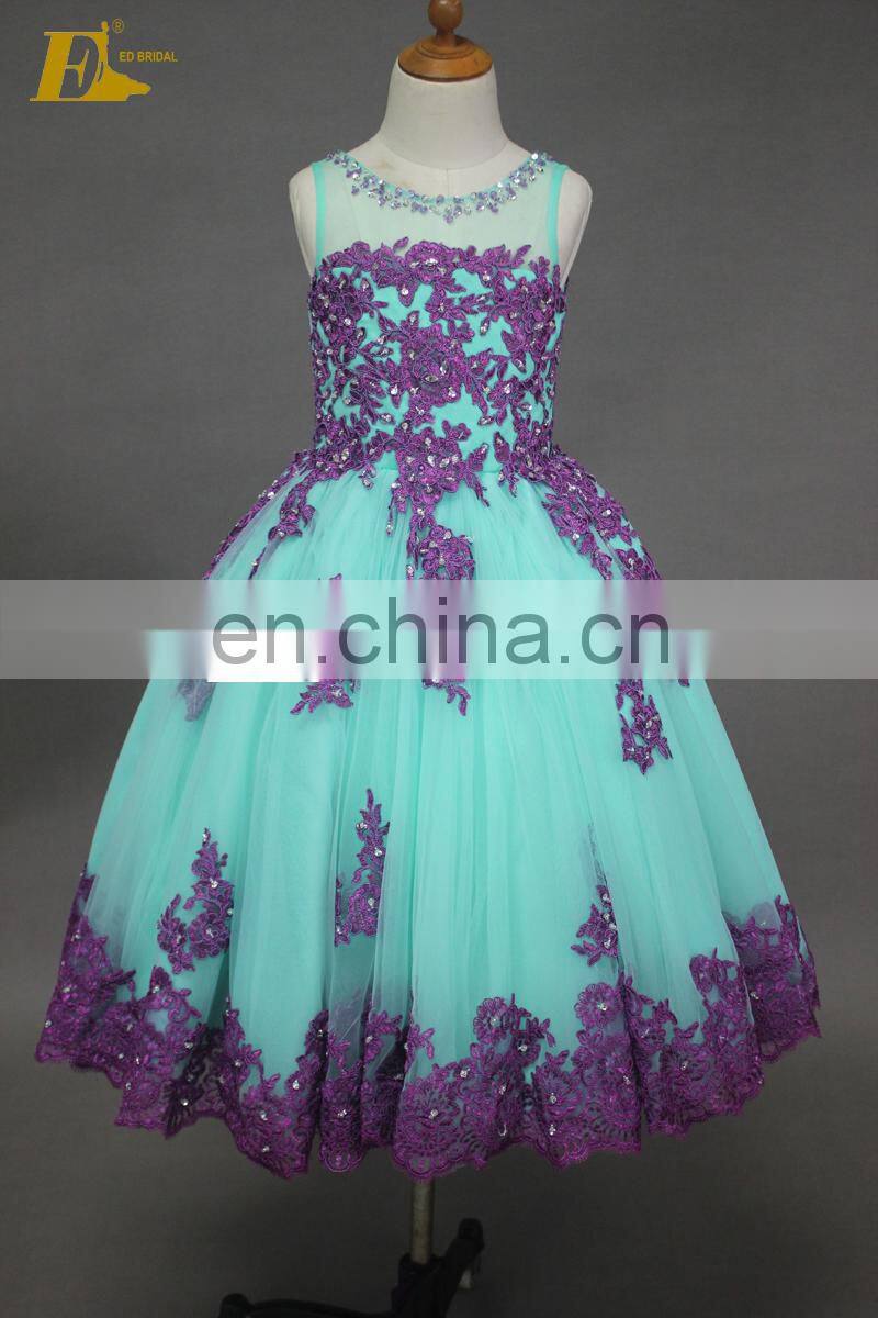 Custom Made Sleeveless Beaded Appliques 2 Year Old Girl Dress Evening Dress Prom Dress