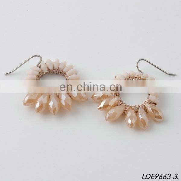 wired handmade crystal earring