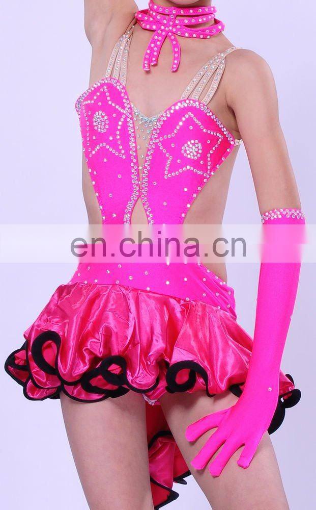 Fashion Style Of Latin Skirt with rhin stone