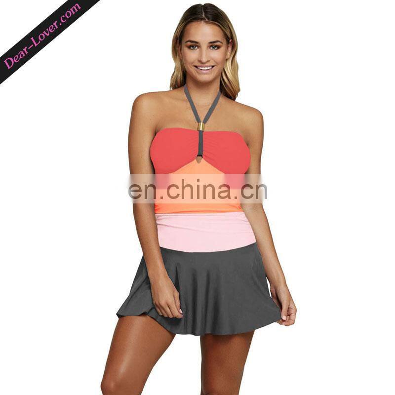 Wholesale Sexy One Piece Halter Modest Swimwear