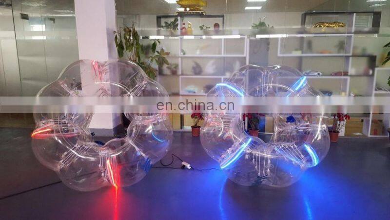 Funny game Dia 1.2m/1.5m/1.7m LED bubble ball, soccer track suit,party bubble ball