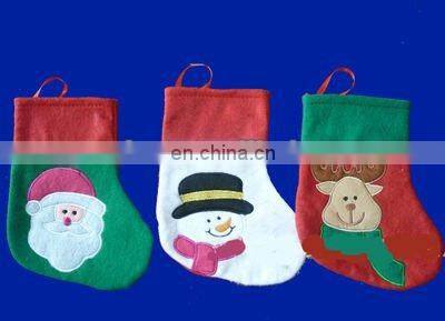Promotional plush Christmas Stocking with snow
