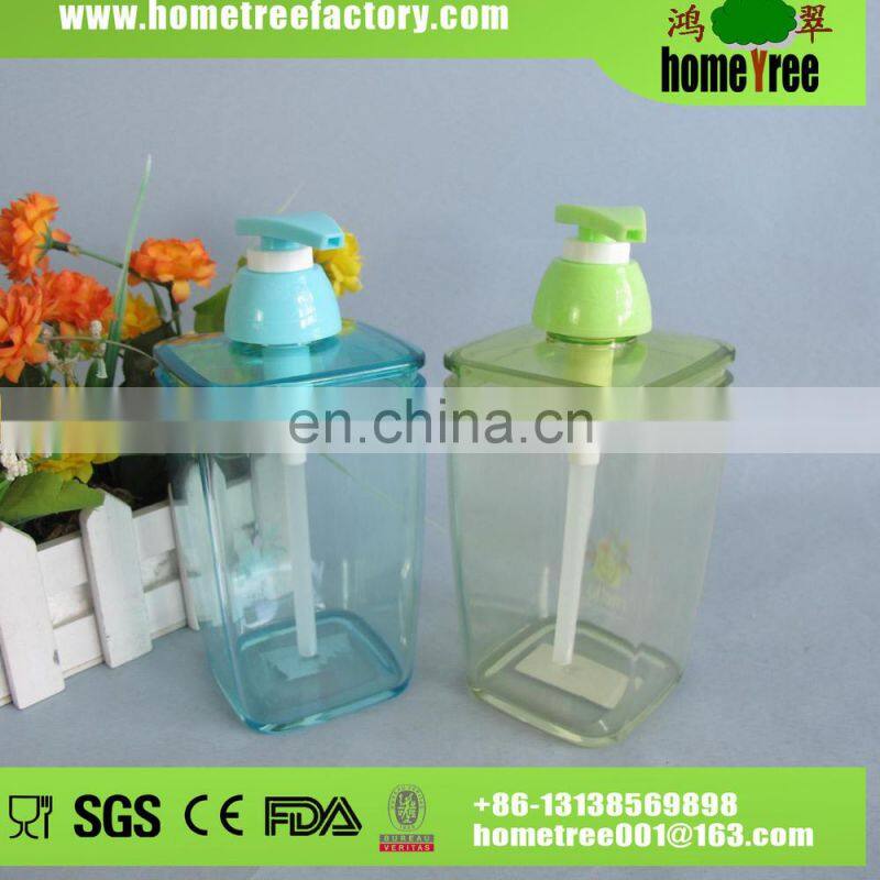 New Rectangle Bathing Plastic Shampoo Bottle Packaging (Green/Blue)