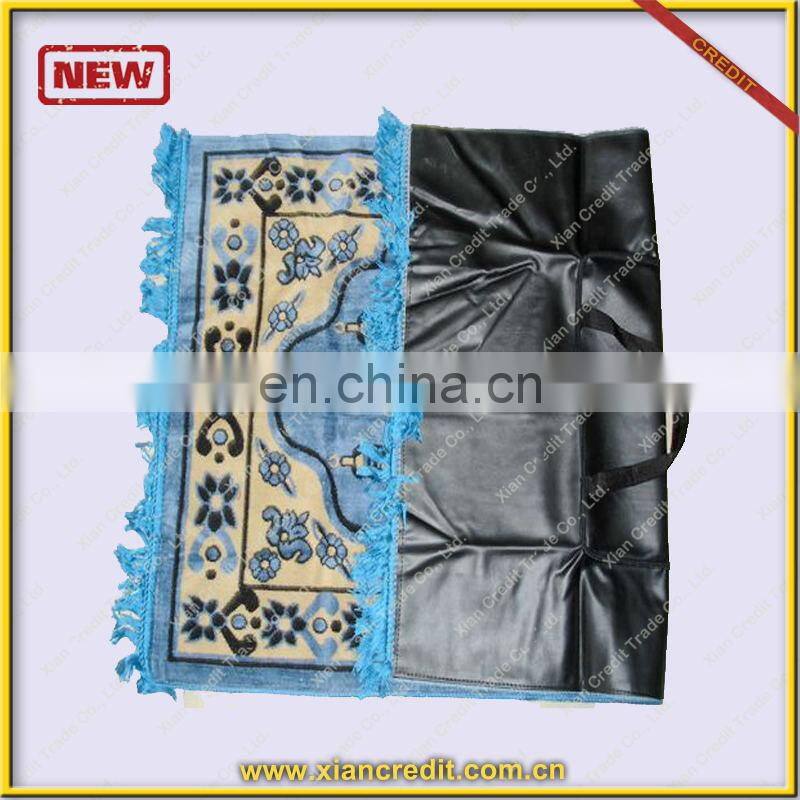 Black Leather prayer mat, Waterproof Travel prayer rugs, Portable rugs with hand bag Saudi arabia rug
