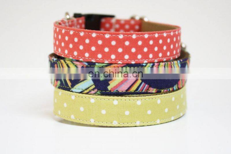 Wholesale custom logo plaid dog collar and lead set