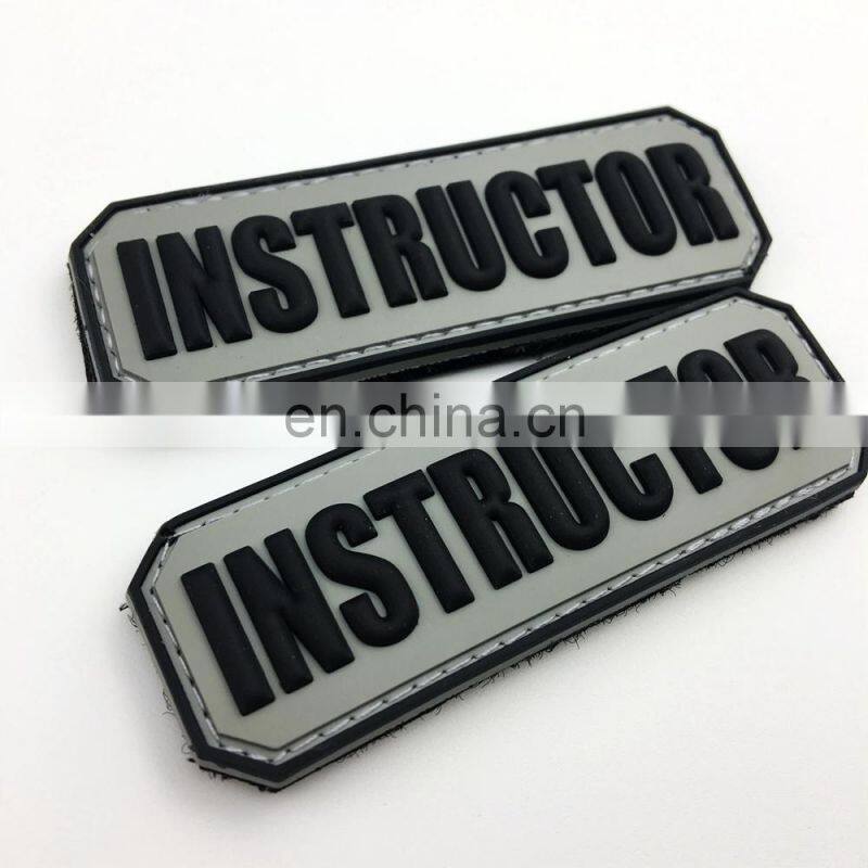 custom logo soft silicone rubber PVC patch