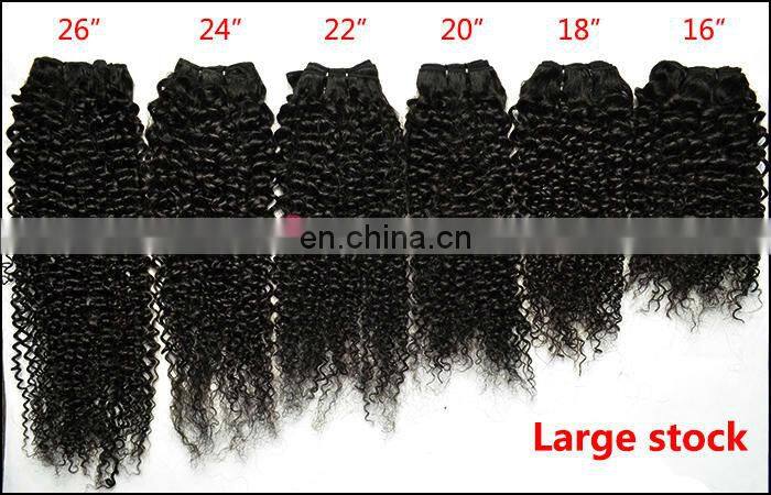 hand tied weft kinky curly hair tight weft without shedding