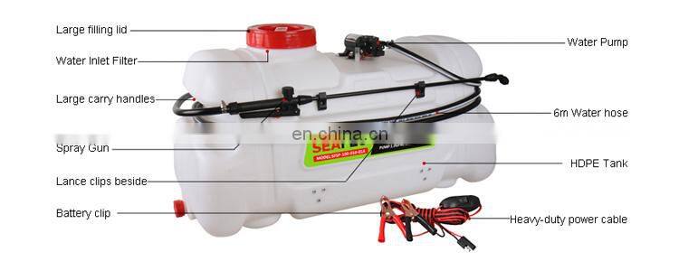 SEAFLO 3.1LPM Pump 80PSI ATV Boom Spot Sprayer 12V 100L Capacity