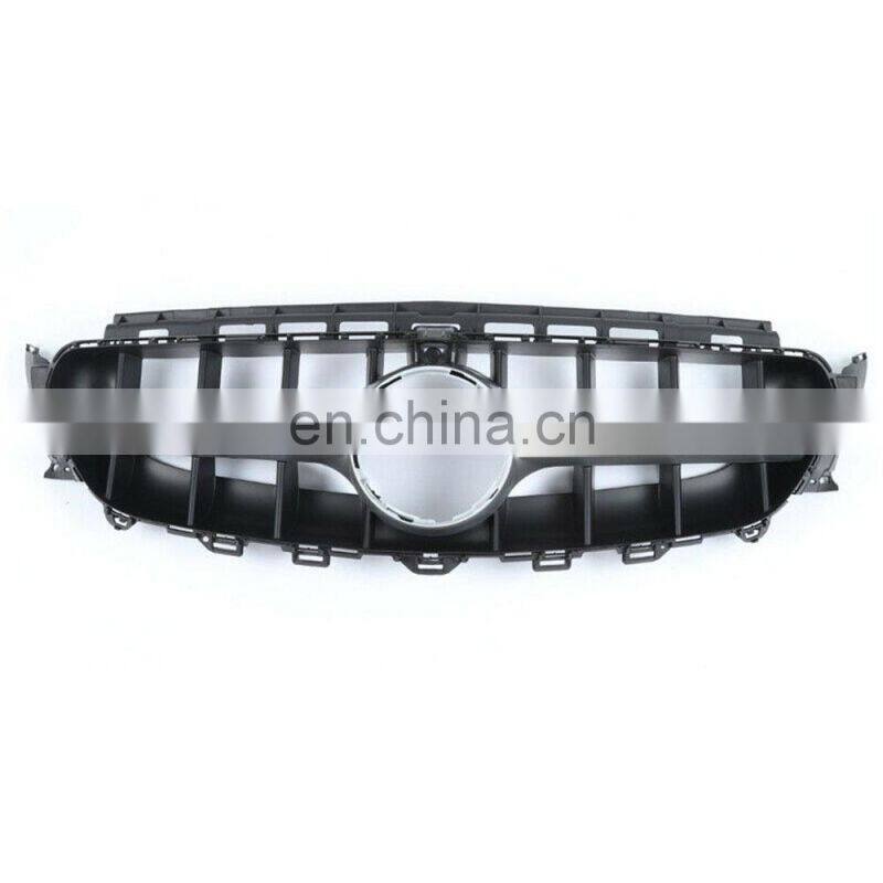 E63 AMG Style Silver Grille Grill Fit 2016-2018 For Mercedes Benz W213 E300 E400