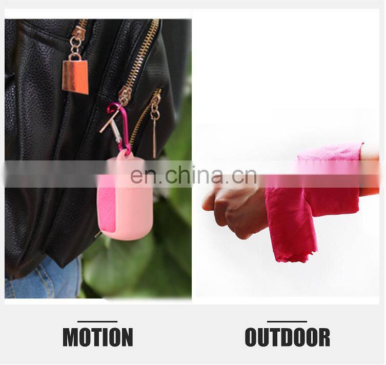Sport Portable Towel With Silicone Box Outdoor activities yoga Gym Sport Towel Quick Dry