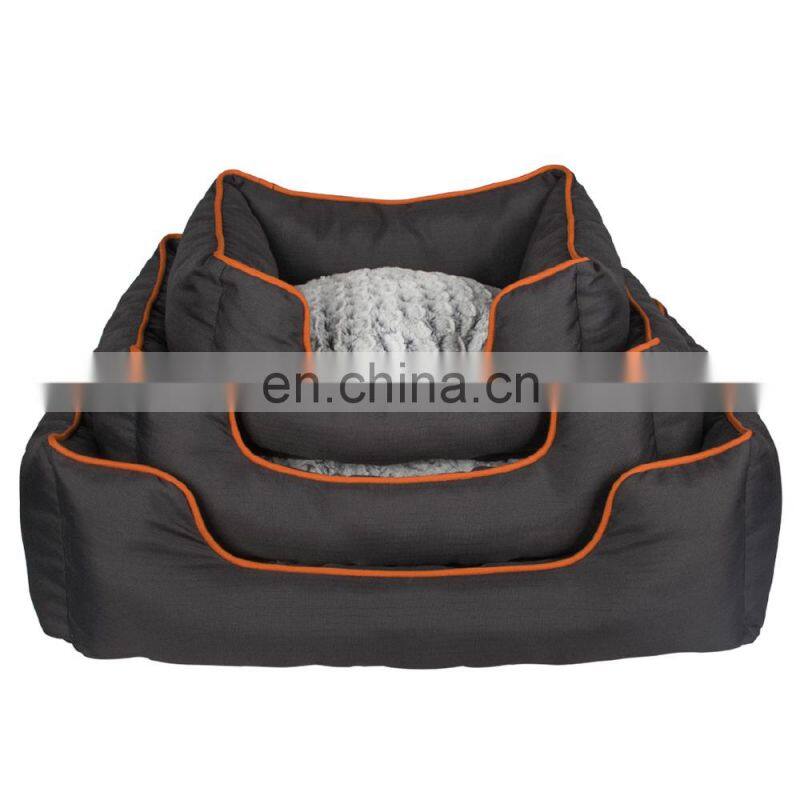 wholesale deluxe beautiful fancy durable fabric lounger pet bed