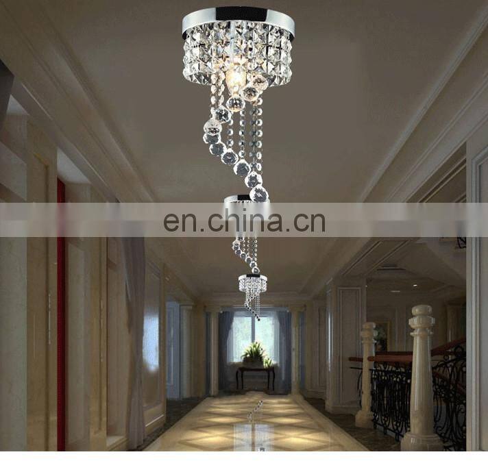 Fashion Duplex Modern Crystal Chandelier LED Restaurant Living Room Luminaire