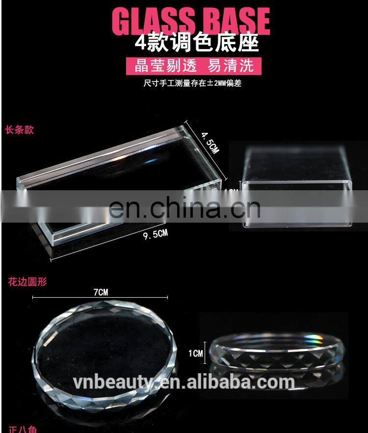 Nail Glass Palette Pallet New Eyelash Extension Glue Board Cosmetics Makeup Tool