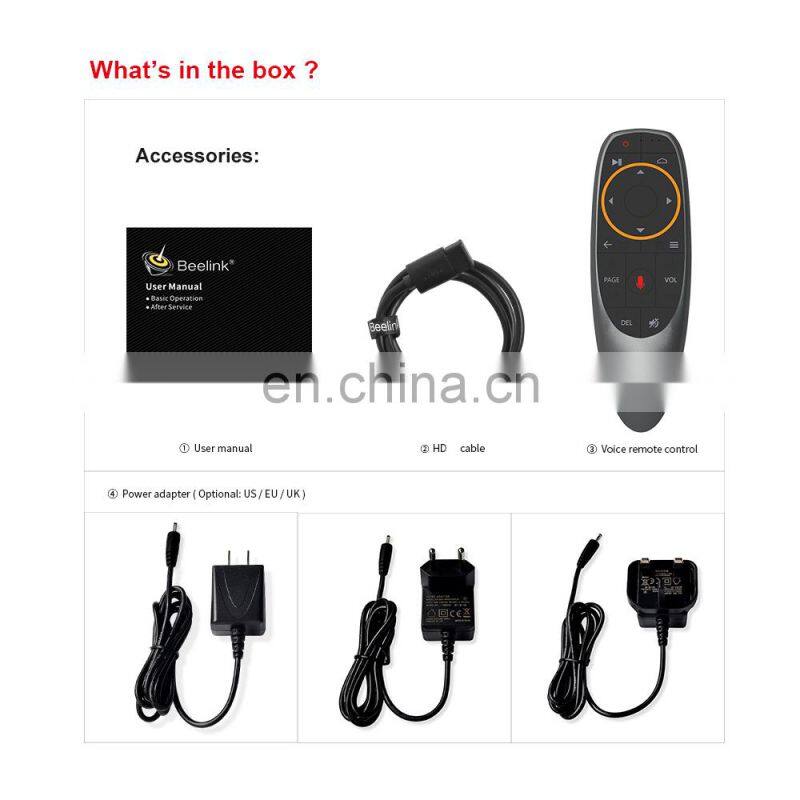 Cheapest Beelink Android 8.1 S905X2 TV BOX GT1 Mini with Voice Remote 4/32g 4/64gb 2/32gb option