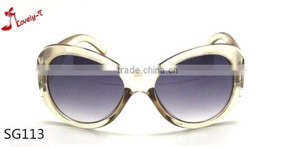 hot selling top quality custom transparent frame see through sunglasses