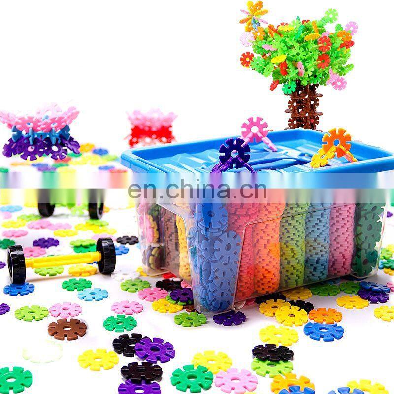 Educational Toy Kids Building Blocks Construction Toy Snowflake Building Blocks