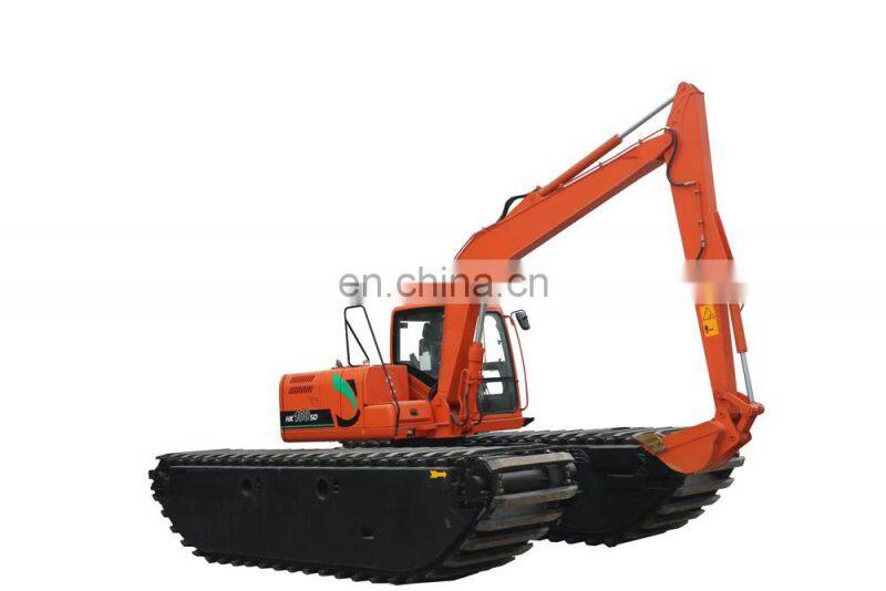 Small 10t dredging amphibious excavator HK100SD for wetland and swamp work