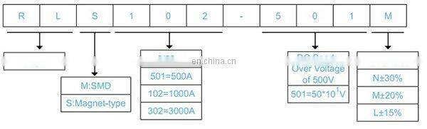 1500V 2-electrode surge protection Glass gas