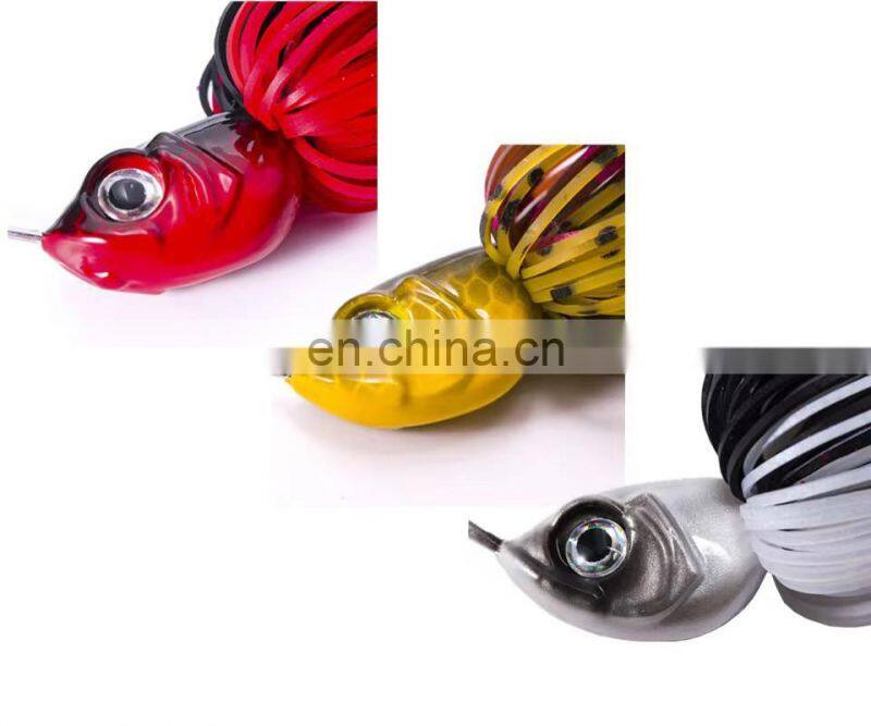 Byloo Lures Rubber Skirt Jig Fishing Lures Buzz Baits Spinner Bait With Skirt Rubber Fishing Jig Flies