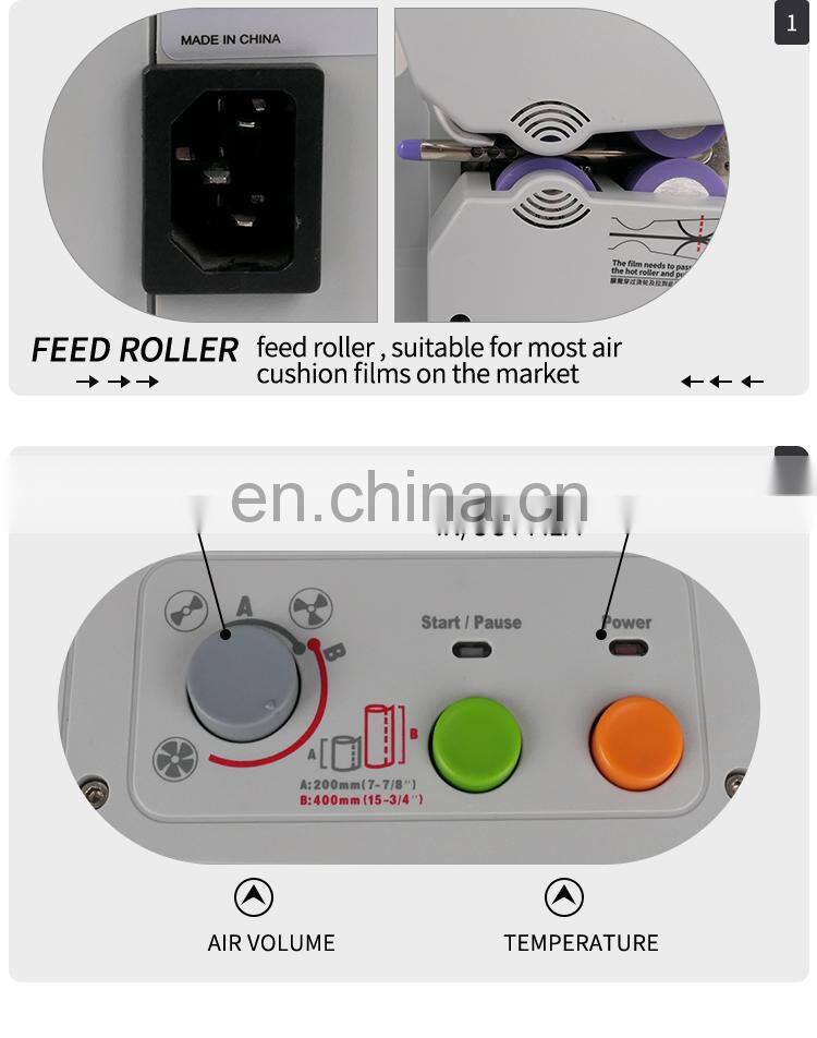Top Quality 120W Air Plastic Inflatable Film Roll Bag Bubble Packing Cushion Making Machine Price With Air Pillow