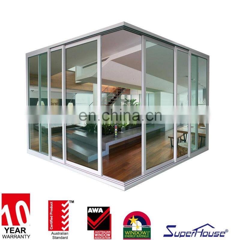 Superhouse Security Sunroom Corner Aluminum Lift and Slide Door with 10 years quality warranty