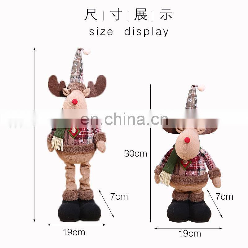 Santa Claus Christmas Ornaments Tree Decor Elk Snowman Plush Christmas Doll Decorations For Home 2022 Navidad Pendant Gift Kids