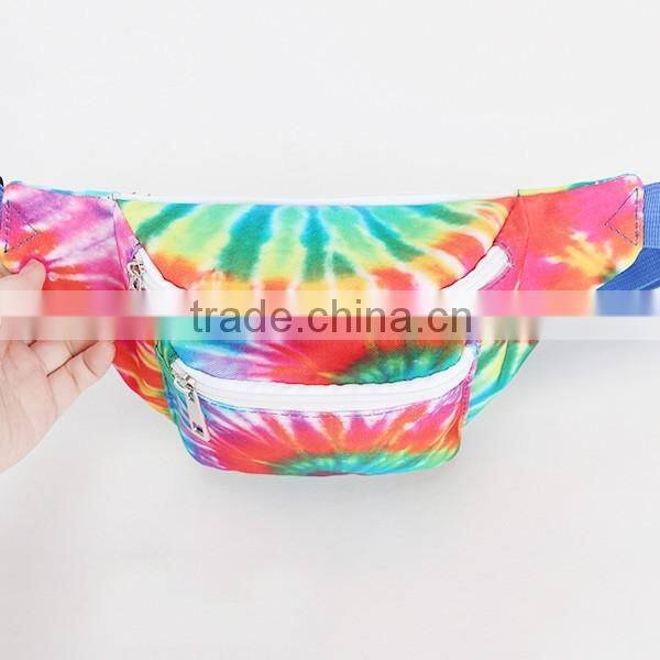 2016 New Fashion Tye Dye Polyester Water Resistant Waist Bag