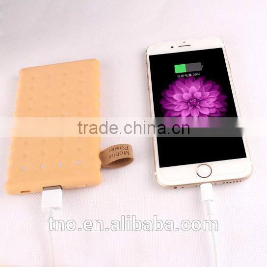 Novelty cookies mobile power bank 4000mAh wholesale alibaba