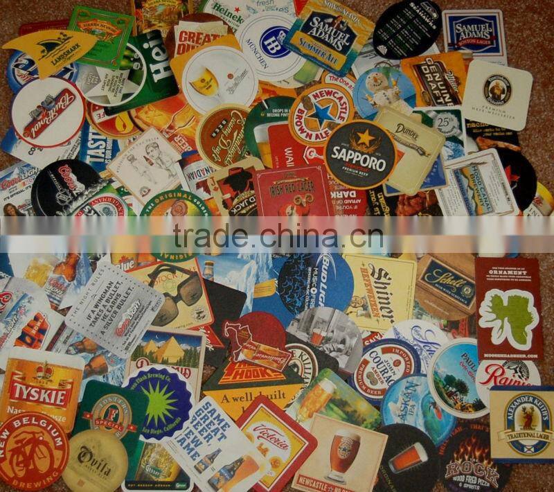 Silicone coaster, custom rubber cardboard coaster, 2D/ 3D paper coasters for beer