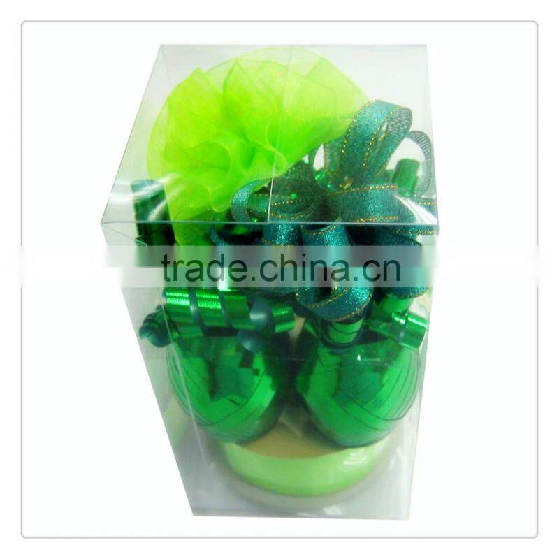 Blue Holographic PET Star Bows Ribbon for Outdoor Decoration or wrapping