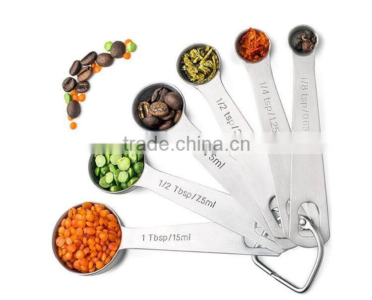 6pcs stainless steel measuring spoon, measuring spoon set