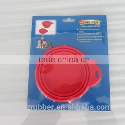 Non-stick and unbreakable collapsible silicone pet bowl