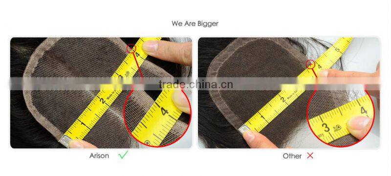 2014 Qingdao whosale factory price top quality silk base lace frontal closure