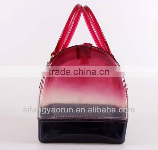Latest fashion women handbag/hot sale transparent bag design