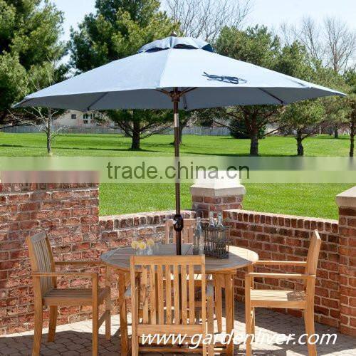 Promotional outdoor auto waterproof tilt parasol garden line umbrella